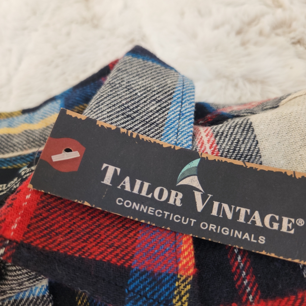 Tailor Vintage Multicolor Plaid Button Down Casual Shirt Size M. - Picture 6 of 9